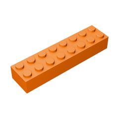 Brick 2 x 8 #93888 Orange