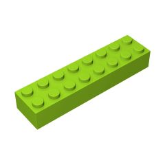 Brick 2 x 8 #93888 Lime