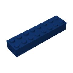 Brick 2 x 8 #93888 Dark Blue