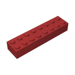 Brick 2 x 8 #93888 Dark Red