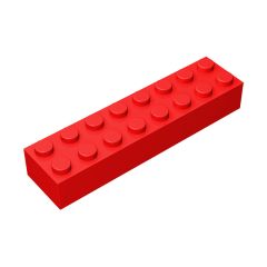 Brick 2 x 8 #93888 Red