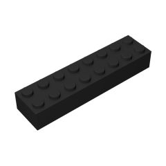 Brick 2 x 8 #93888 Black