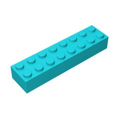 Brick 2 x 8 #93888 Medium Azure