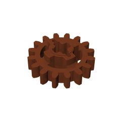Technic Gear 16 Tooth Reinforced New Style #94925 Reddish Brown