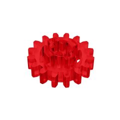 Technic Gear 16 Tooth Reinforced New Style #94925 Trans-Red