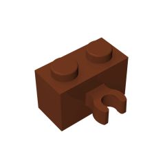 30237b Brick Special 1 x 2 with Vertical Clip #95820 Reddish Brown