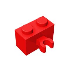 30237b Brick Special 1 x 2 with Vertical Clip #95820 Red