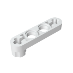 Technic Beam 1 x 4 Thin with Stud Connector #32006 Milky White Gobricks