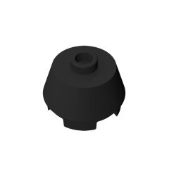 Brick Round 2 x 2 Truncated Cone #98100 Black