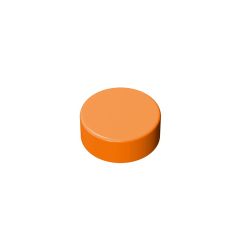 Tile Round 1 x 1 #98138 Orange
