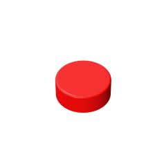 Tile Round 1 x 1 #98138 Red