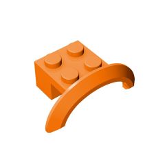 Wheel Arch, Mudguard 4 x 2 1/2 x 1 #98282 Orange