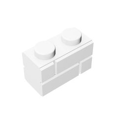 Brick Special 1 x 2 with Masonry Brick Profile #98283 White
