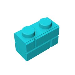 Brick Special 1 x 2 with Masonry Brick Profile #98283 Medium Azure