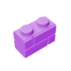 Brick Special 1 x 2 with Masonry Brick Profile #98283 Medium Lavender