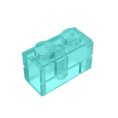 Brick Special 1 x 2 with Masonry Brick Profile #98283 Trans-Light Blue
