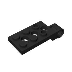Hinge Plate 2 x 4 With Pin Hole And 3 Holes - Top #98286 Black
