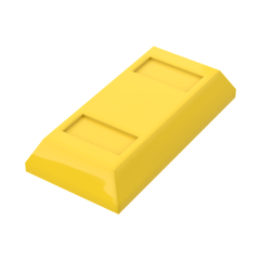 Tile Special 1 x 2 with Sloped Walls AKA Money / Gold Bar - Ingot #99563 Yellow