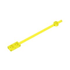 Bar 1 x 12 with 1 x 2 Plate End with Hollow Studs and 1 x 1 Round Plate End #99784 Trans-Yellow