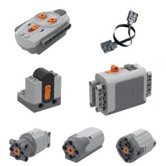 Remote Control + Receiver Unit + Motor, Large, Medium, XL+ Battery Box + Extension Wire Power Functions ( 7 PCS )