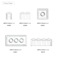 Trans-Clear Parts Bulk Lot (300 PCS) (US Only)