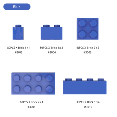 Blue Parts Bulk Lot (300 PCS) (US Only)