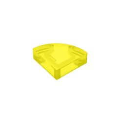 Tile Round 1 x 1 Quarter #25269 Trans-Yellow