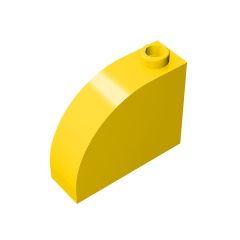 Brick Curved 1 x 3 x 2 #33243 Yellow