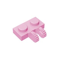 Hinge Plate 1 x 2 Locking with 2 Fingers on Side, 9 Teeth #60471 Bright Pink 1/2 KG