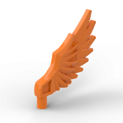 Animal / Creature Body Part, Wing Feathered #11100 Orange