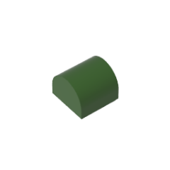 Brick Curved 1 x 1 x 2/3 Double Curved Top, No Studs #49307 Army Green Gobricks 1KG