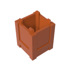 Container Box 2 x 2 x 2 - Top Opening #61780 Dark Orange Gobricks