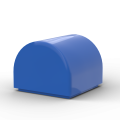 Brick Curved 1 x 1 x 2/3 Double Curved Top, No Studs #49307 Blue