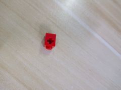 Technic Brick 1 x 1 with Axle Hole #73230 Red