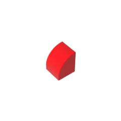 Slope, Curved 1 x 1 Red Gobricks
