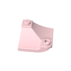 Arch 3 x 3 Inverted Corner with Raised Hollow Stud Orchid Pink Gobricks