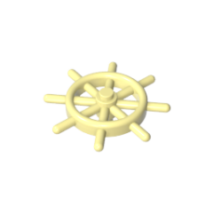 Boat, Ship's Wheel with Slotted Pin Cookies and cream Gobricks