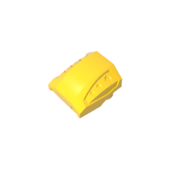 Slope, Curved 2 x 2 with Debossed Side Ports Yellow Gobricks