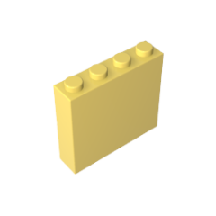Brick 1 x 4 x 3 Bright Light Yellow Gobricks