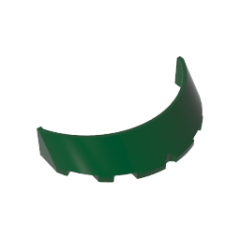 Windscreen 3 x 6 x 1 Curved Dark Green Gobricks