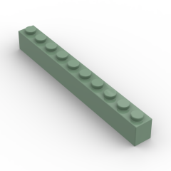 Brick 1 x 10 #6111 Sand Green