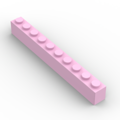Brick 1 x 10 #6111 Bright Pink