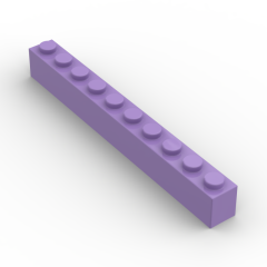 Brick 1 x 10 #6111 Medium Lavender