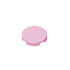Tile Round 2 x 2 with Bottom Stud Holder #14769 Bright Pink