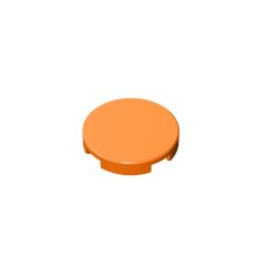 Tile Round 2 x 2 with Bottom Stud Holder #14769 Orange