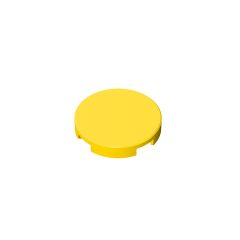 Tile Round 2 x 2 with Bottom Stud Holder #14769 Yellow