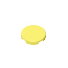 Tile Round 2 x 2 with Bottom Stud Holder #14769 Bright Light Yellow 1/2 KG