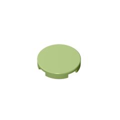 Tile Round 2 x 2 with Bottom Stud Holder #14769 Olive Green