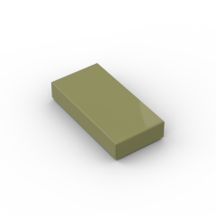 Tile 1 x 2 (Undetermined Type) #3069 Olive Green
