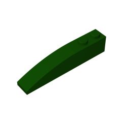 Brick Curved 6 x 1 #41762 Dark Green Gobricks